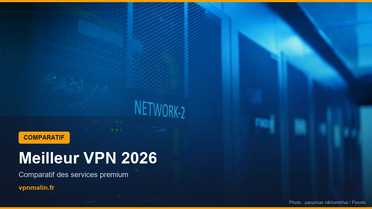 Salle de serveurs moderne aux lumières bleues — comparatif des meilleurs VPN