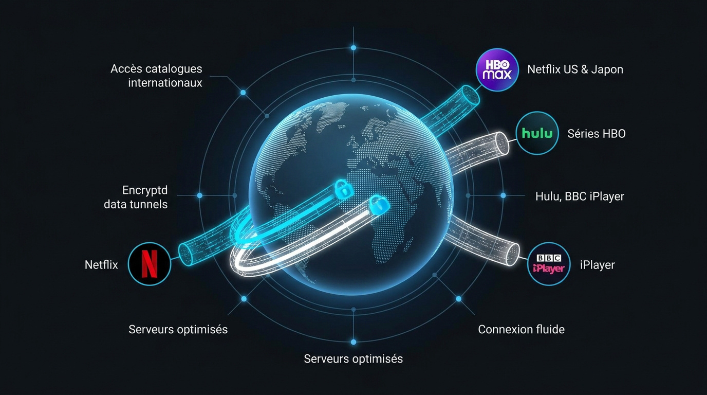 Utilisation d'un VPN pour accéder aux catalogues de streaming mondiaux