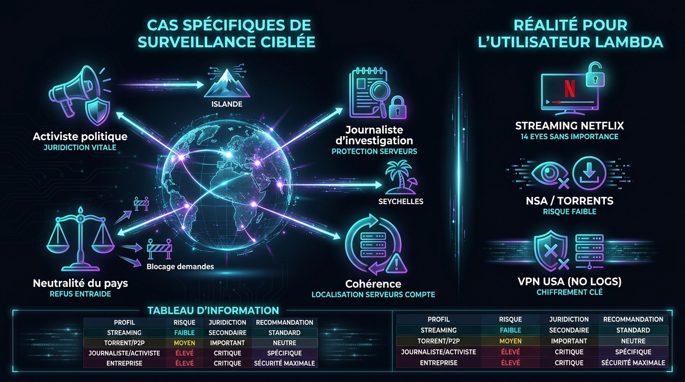Infographie sur la réalité de la surveillance des alliances Eyes pour les utilisateurs de VPN