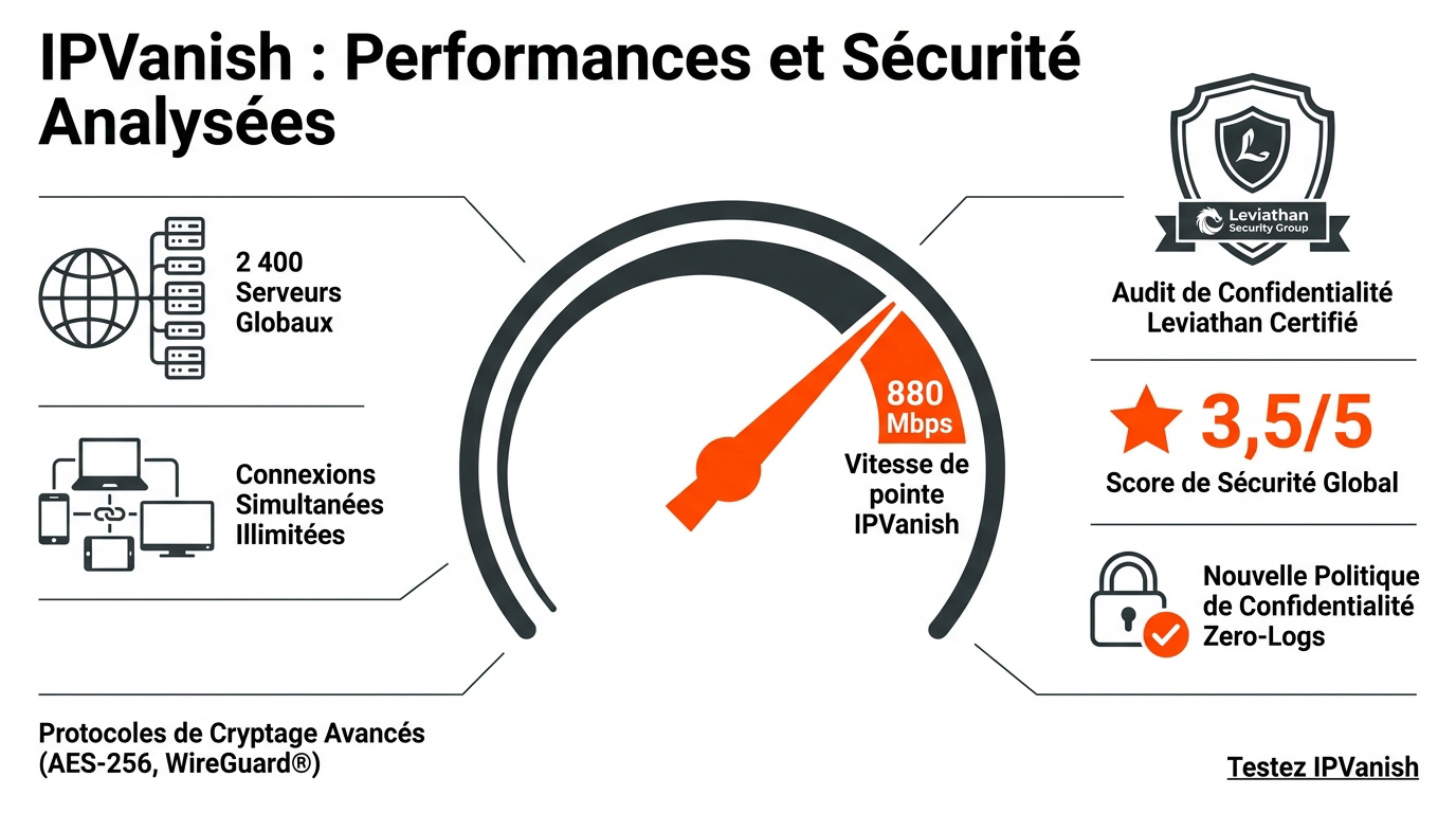 Analyse des performances de vitesse et de la sécurité du VPN IPVanish