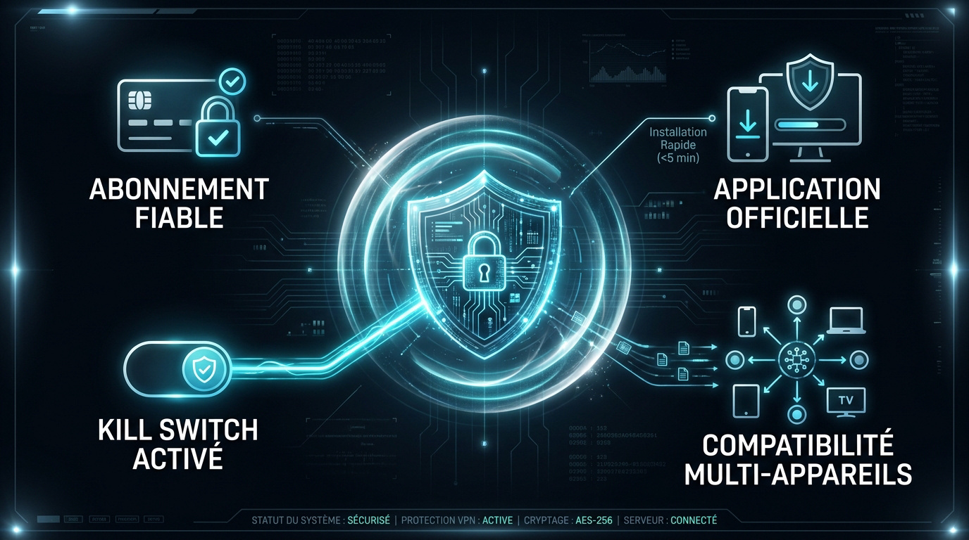 Schéma des prérequis techniques pour installer un VPN sur ordinateur et mobile