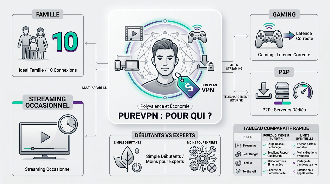 Analyse des profils utilisateurs adaptés au service PureVPN en 2026