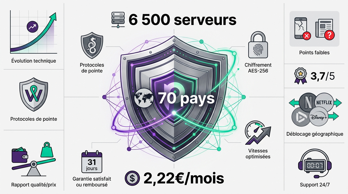 Interface et performance des serveurs PureVPN en 2026