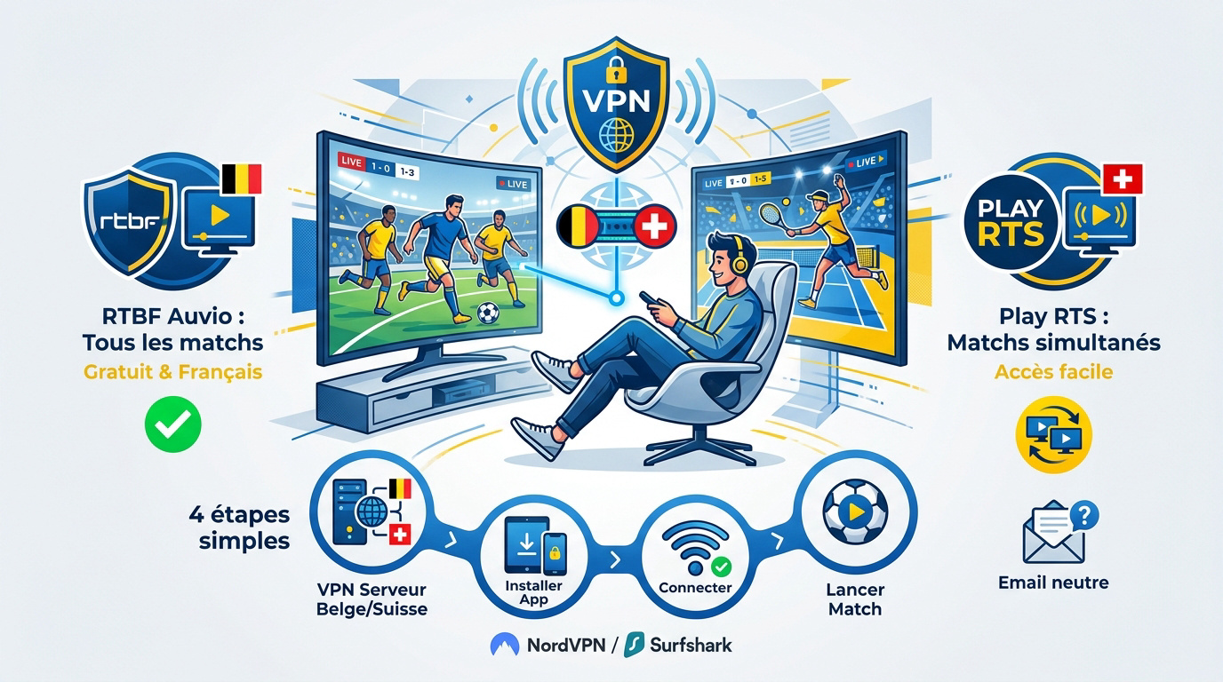 Utilisation d'un VPN pour regarder le sport en streaming direct