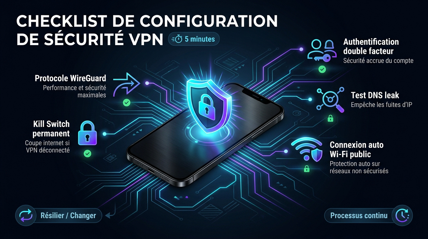 Checklist de s&eacute;curit&eacute; pour configurer correctement son VPN sur mobile