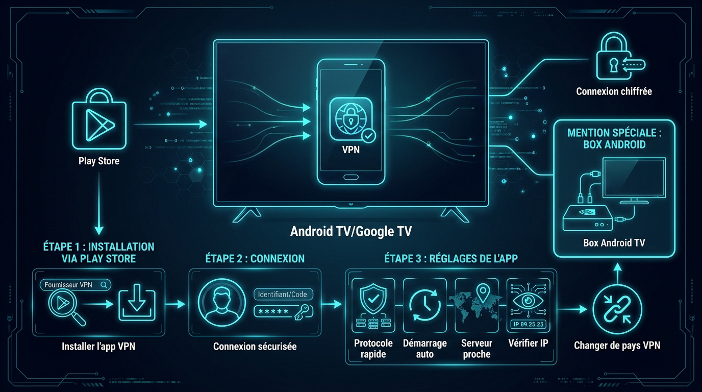 Guide visuel pour installer un vpn smart tv sur le système Android TV
