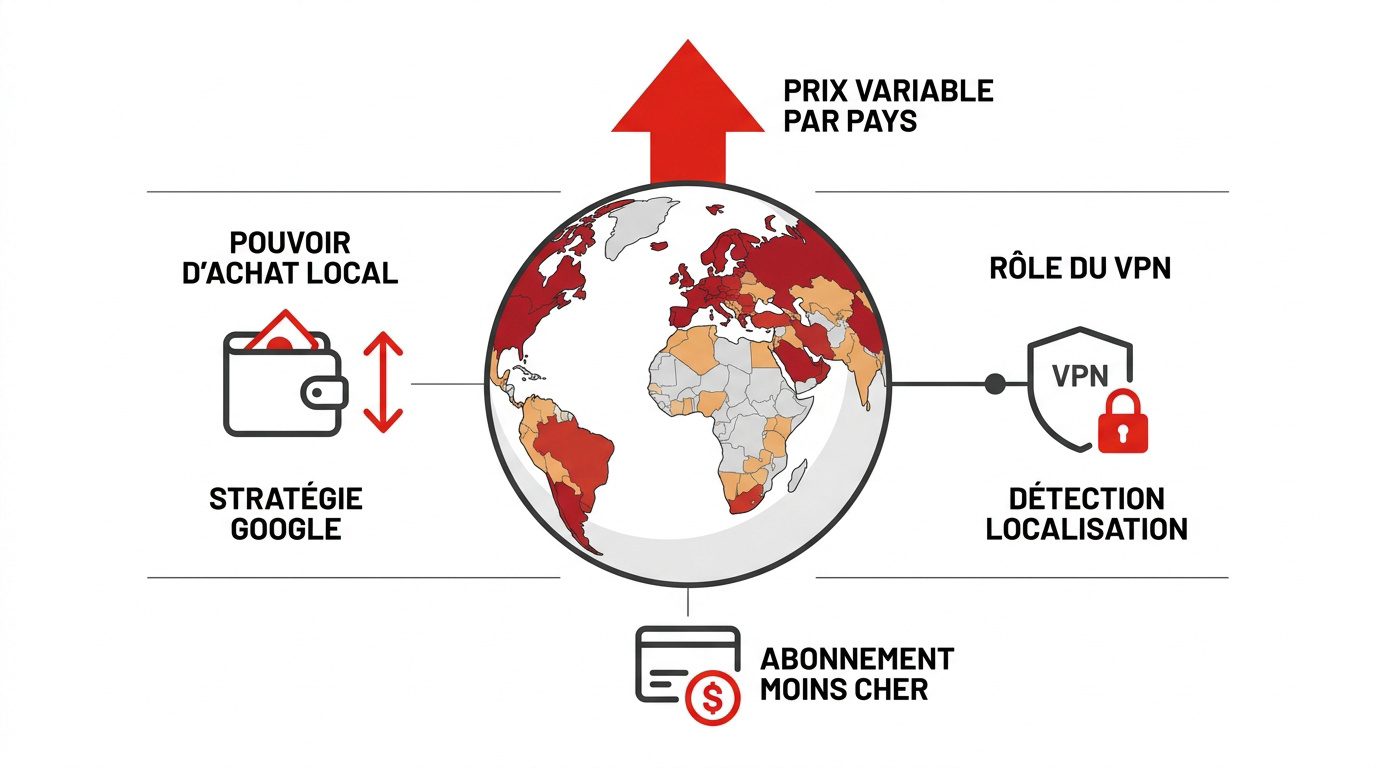 YouTube Premium moins cher : le prix de l'abonnement varie selon le pays, globe et étiquettes de prix